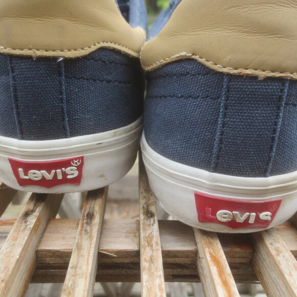 Levi's Red Tab Blue Canvas Casual Sneaker Shoes - Size 10 Men's. - Picture 10 of 14
